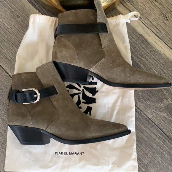 Isabel Marant taupe suede booties - Picture 3 of 4